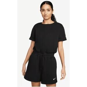 NWT Nike Women's Phoenix Fleece Romper, Black, Large, 90$